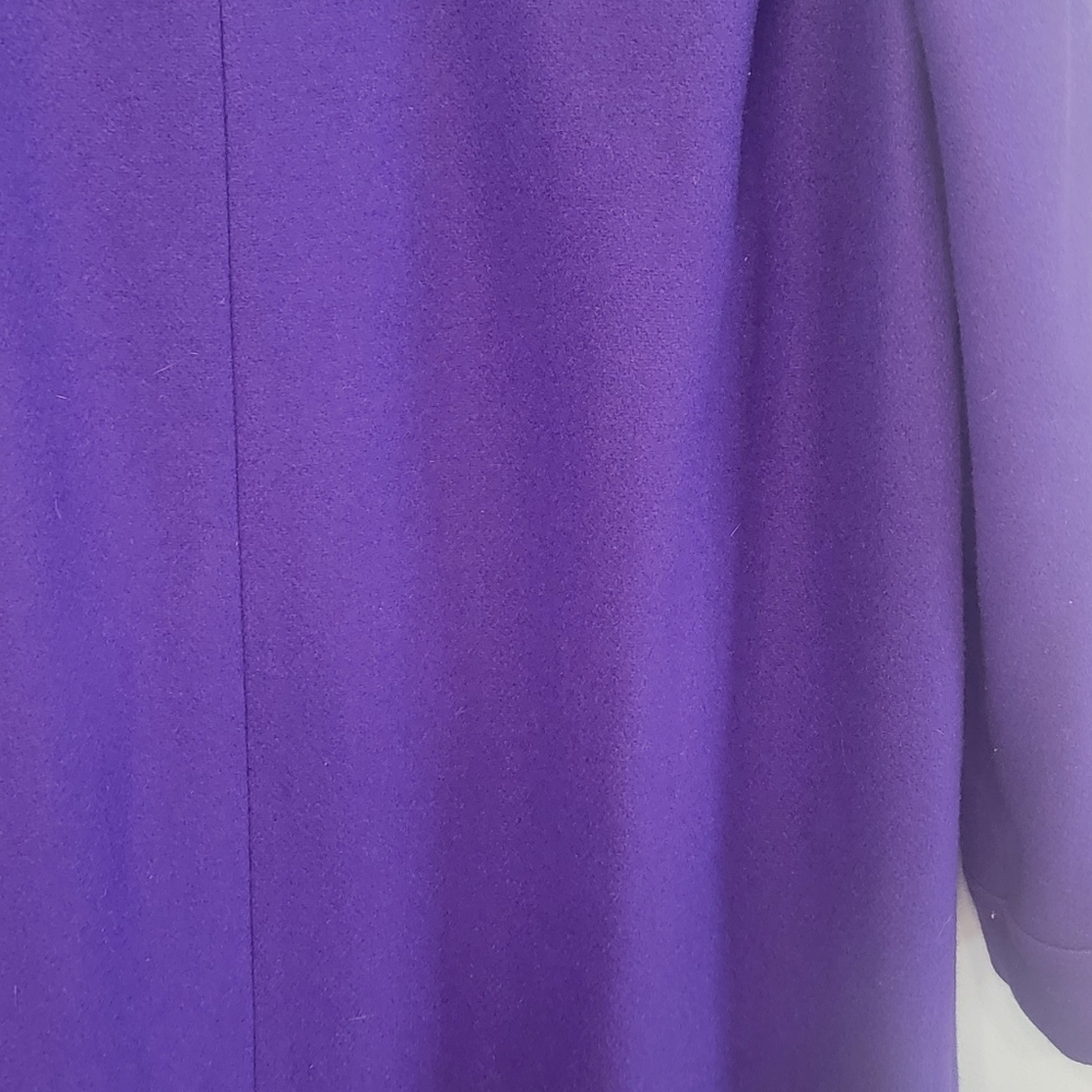 Vintage Dani Colby Wool Purple Mobwife Peacoat Classy Style Plus Size Coat - Picture 5 of 13